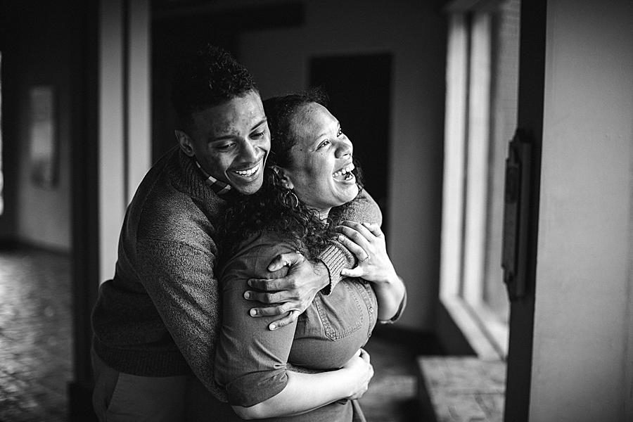 Black and white at this Knoxville Zoo engagement by Knoxville Wedding Photographer, Amanda May Photos.