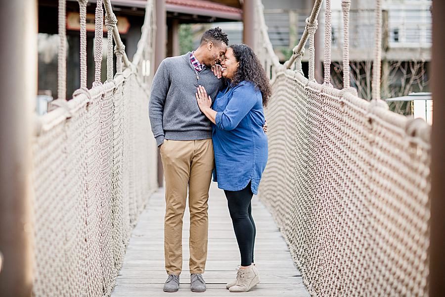 Foreheads together at this Knoxville Zoo engagement by Knoxville Wedding Photographer, Amanda May Photos.