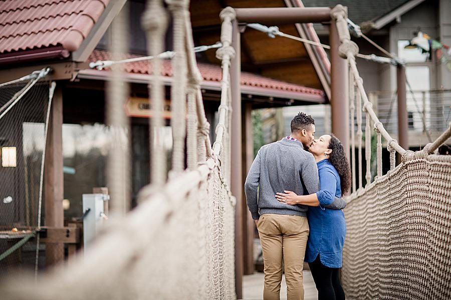 Gibbon area at this Knoxville Zoo engagement by Knoxville Wedding Photographer, Amanda May Photos.