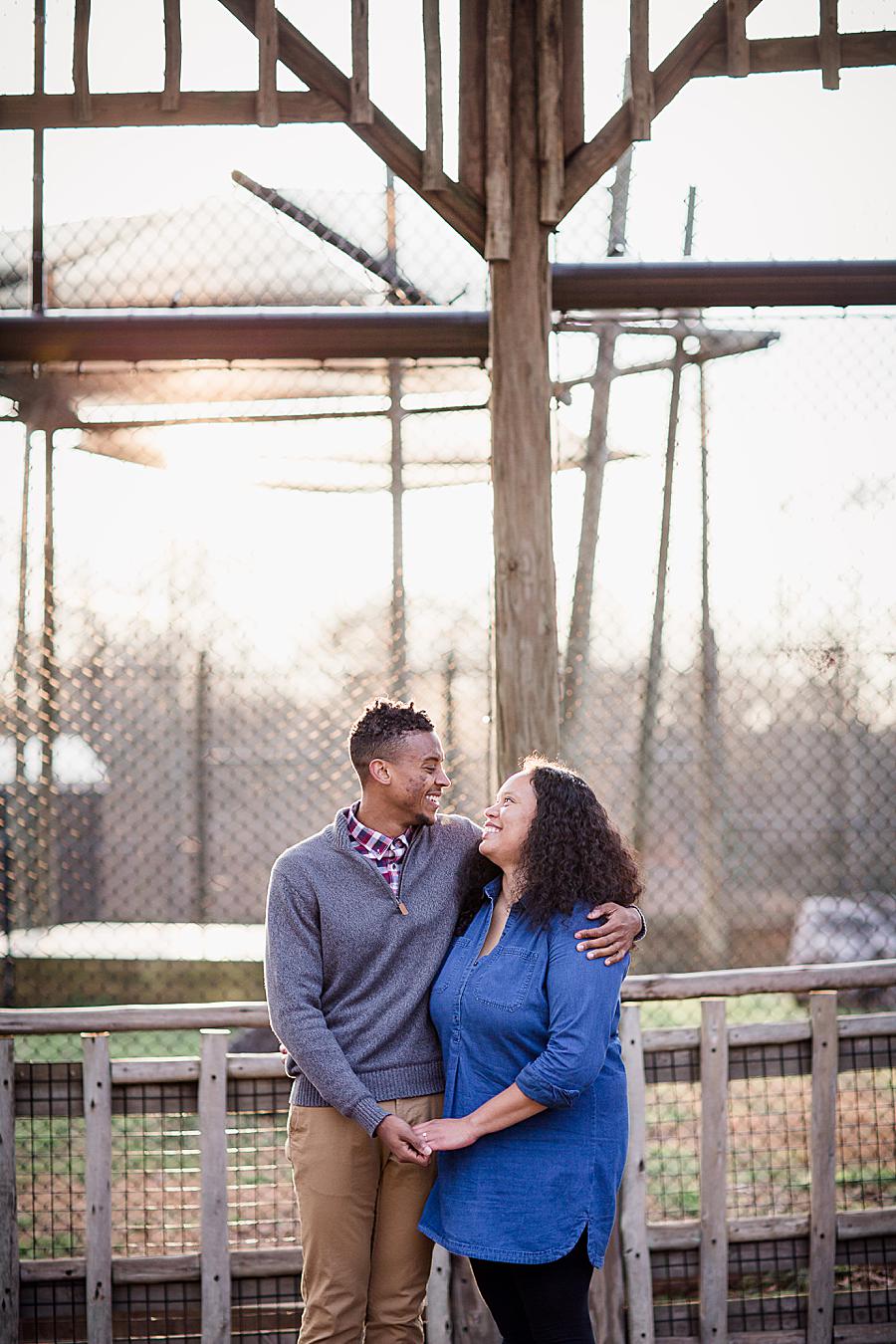 Hands together at this Knoxville Zoo engagement by Knoxville Wedding Photographer, Amanda May Photos.