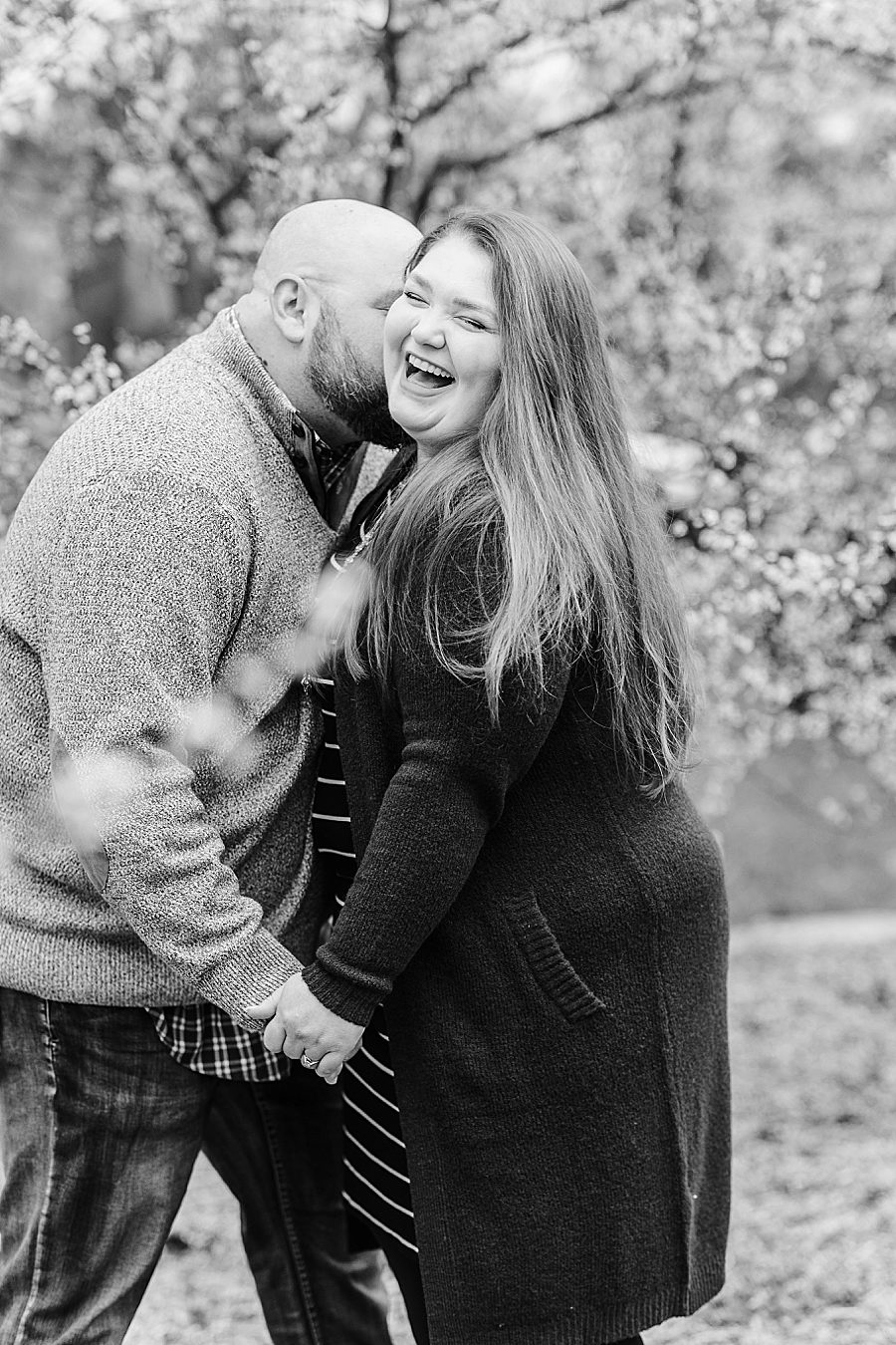 black and white photo lookout mountain engagement