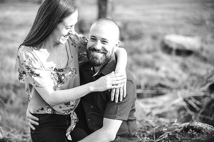 Black and white at this Marblegate Farm engagement by Knoxville Wedding Photographer, Amanda May Photos.