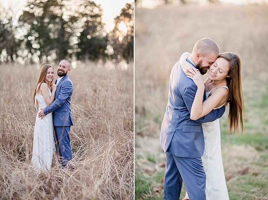 Laughing at this Marblegate Farm engagement by Knoxville Wedding Photographer, Amanda May Photos.