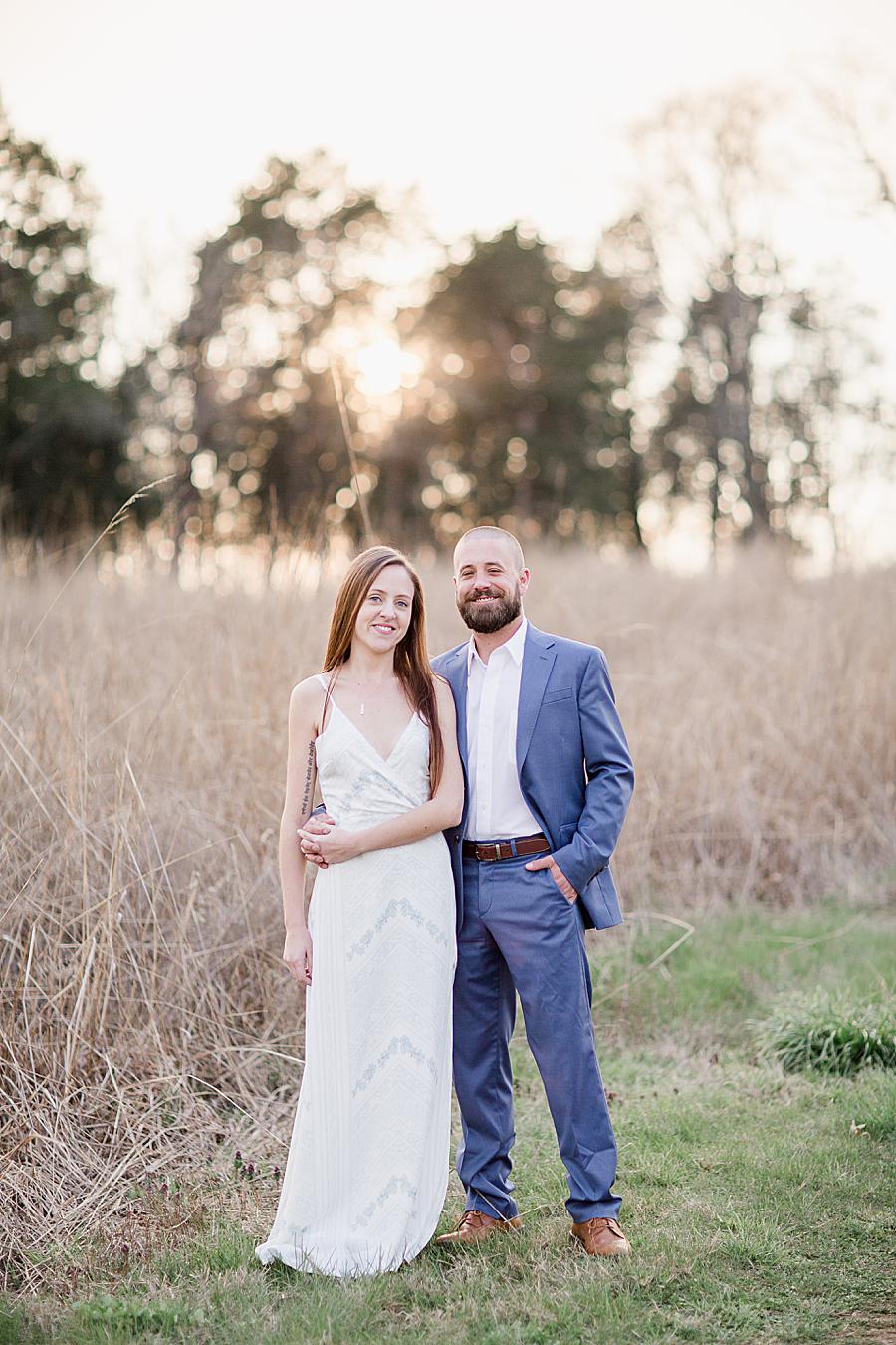 Hay field at this Marblegate Farm engagement by Knoxville Wedding Photographer, Amanda May Photos.