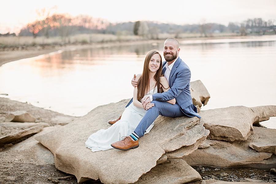 Golden hour at this Marblegate Farm engagement by Knoxville Wedding Photographer, Amanda May Photos.
