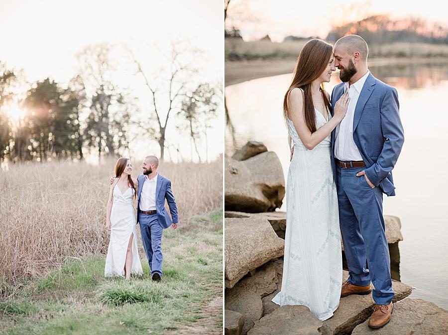 Winter photo shoot at this Marblegate Farm engagement by Knoxville Wedding Photographer, Amanda May Photos.