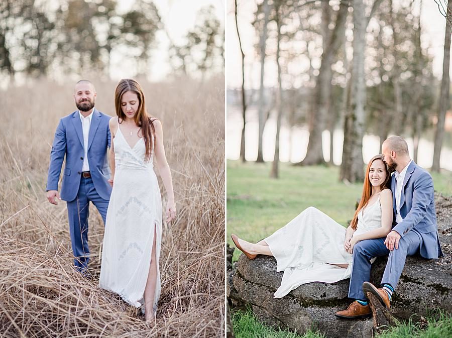 Fallen trees at this Marblegate Farm engagement by Knoxville Wedding Photographer, Amanda May Photos.