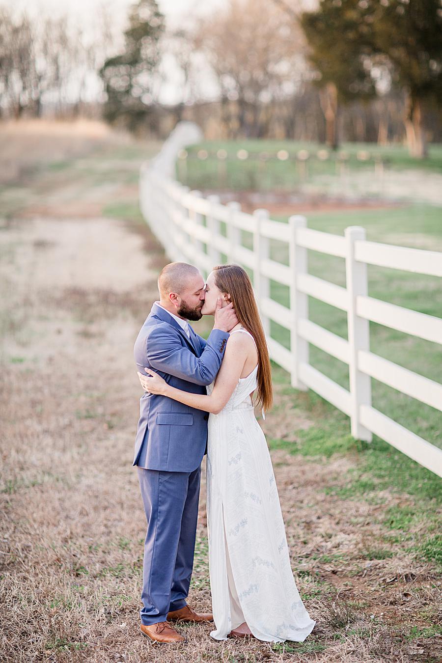 Long brown hair at this Marblegate Farm engagement by Knoxville Wedding Photographer, Amanda May Photos.