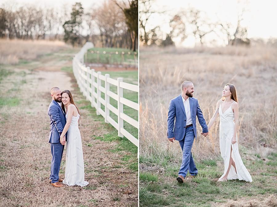 Cheeks together at this Marblegate Farm engagement by Knoxville Wedding Photographer, Amanda May Photos.
