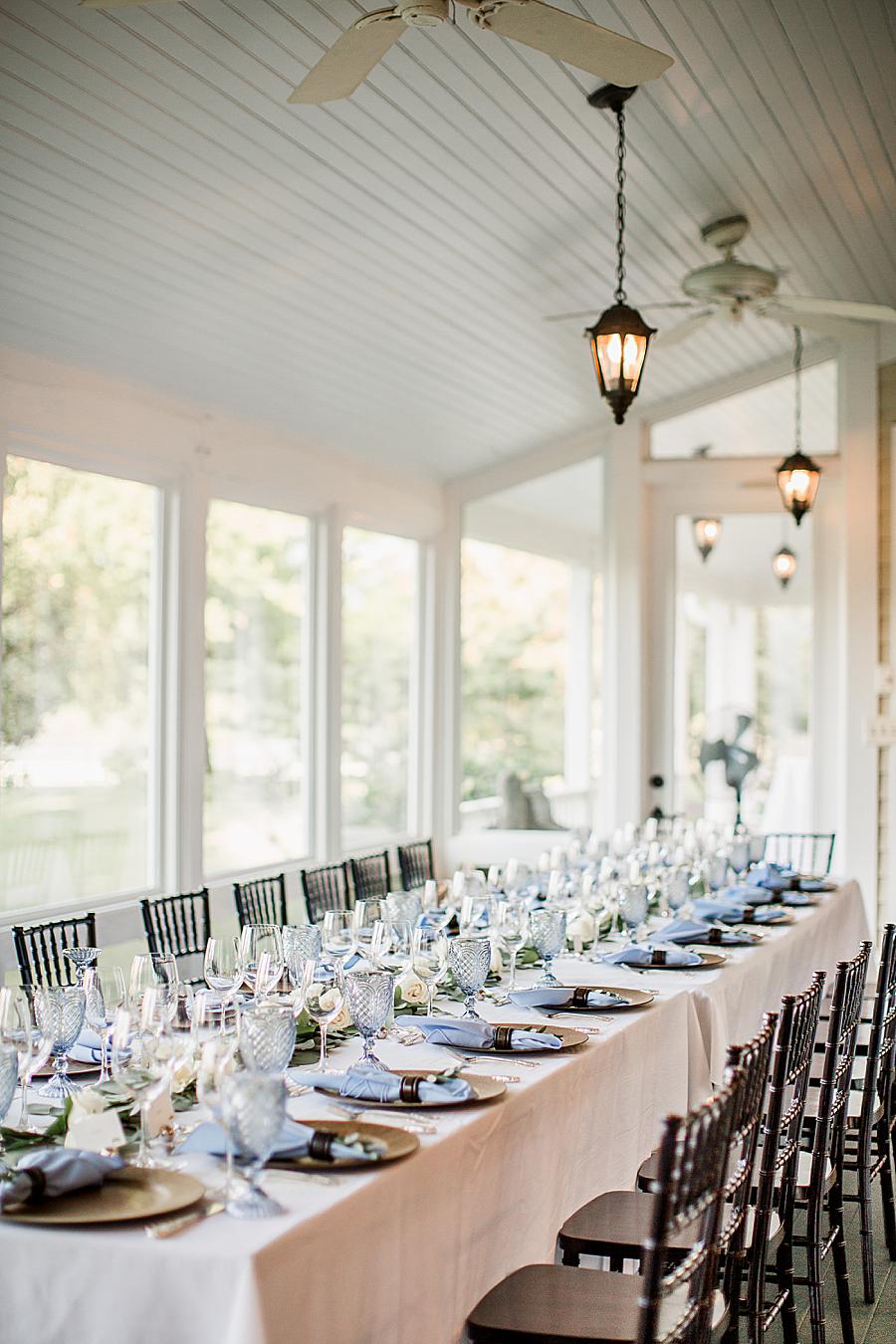 Rehearsal dinner tablescape at this Marblegate Farm Wedding by Knoxville Wedding Photographer, Amanda May Photos.