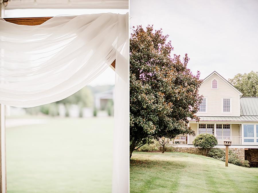 White linen at this Marblegate Farm Wedding by Knoxville Wedding Photographer, Amanda May Photos.