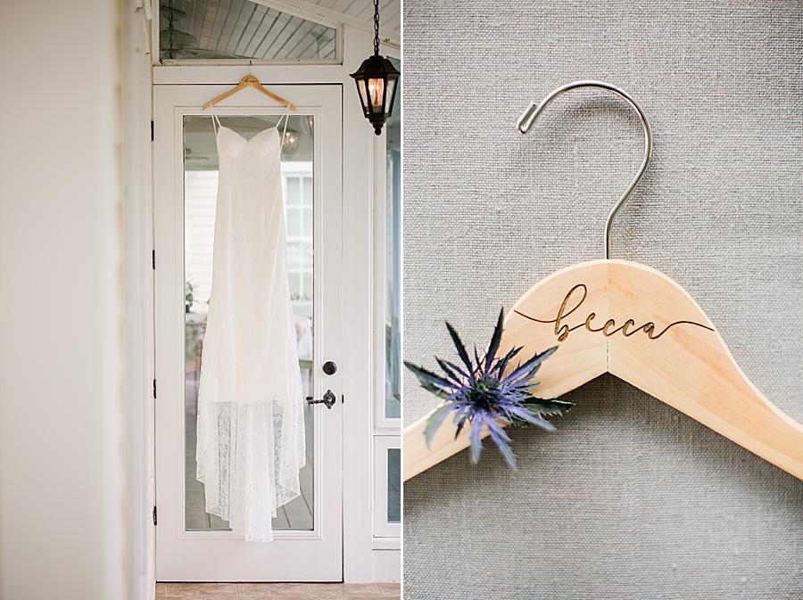Personalized hanger at this Marblegate Farm Wedding by Knoxville Wedding Photographer, Amanda May Photos.