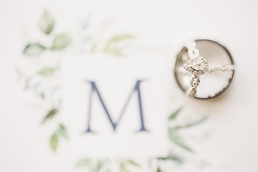 Wedding rings at this Marblegate Farm Wedding by Knoxville Wedding Photographer, Amanda May Photos.