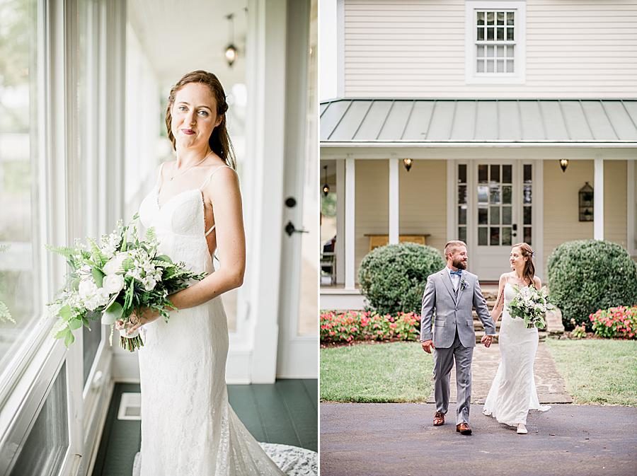 White bouquet at this Marblegate Farm Wedding by Knoxville Wedding Photographer, Amanda May Photos.