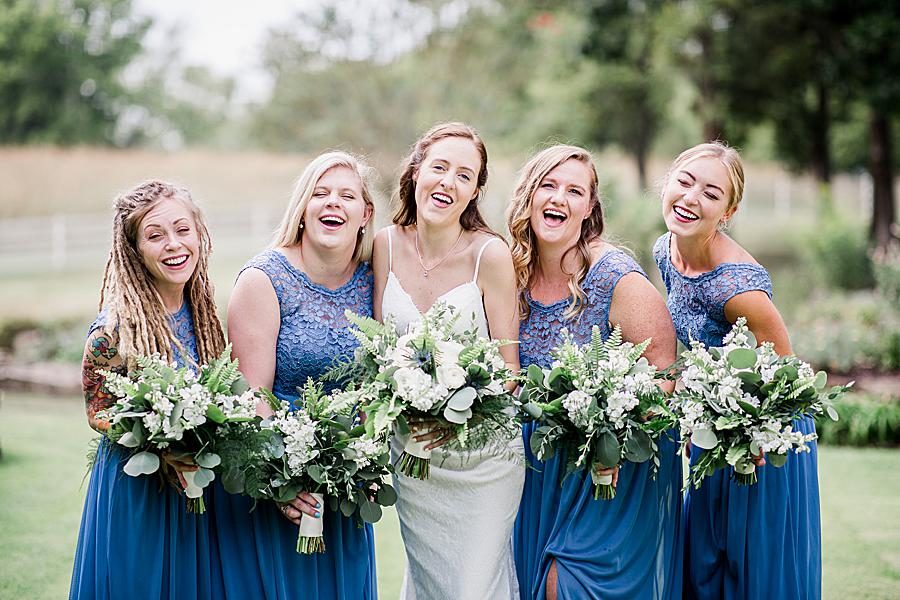 Laughing at this Marblegate Farm Wedding by Knoxville Wedding Photographer, Amanda May Photos.
