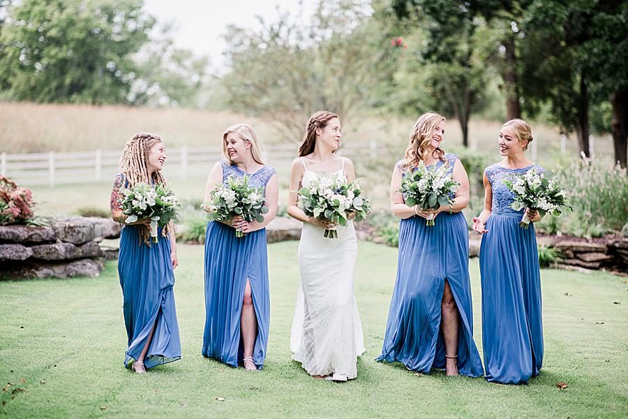 Wedding party at this Marblegate Farm Wedding by Knoxville Wedding Photographer, Amanda May Photos.