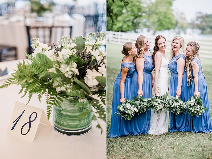 Centerpiece at this Marblegate Farm Wedding by Knoxville Wedding Photographer, Amanda May Photos.