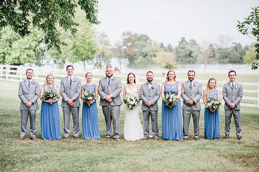 Wedding party formal at this Marblegate Farm Wedding by Knoxville Wedding Photographer, Amanda May Photos.