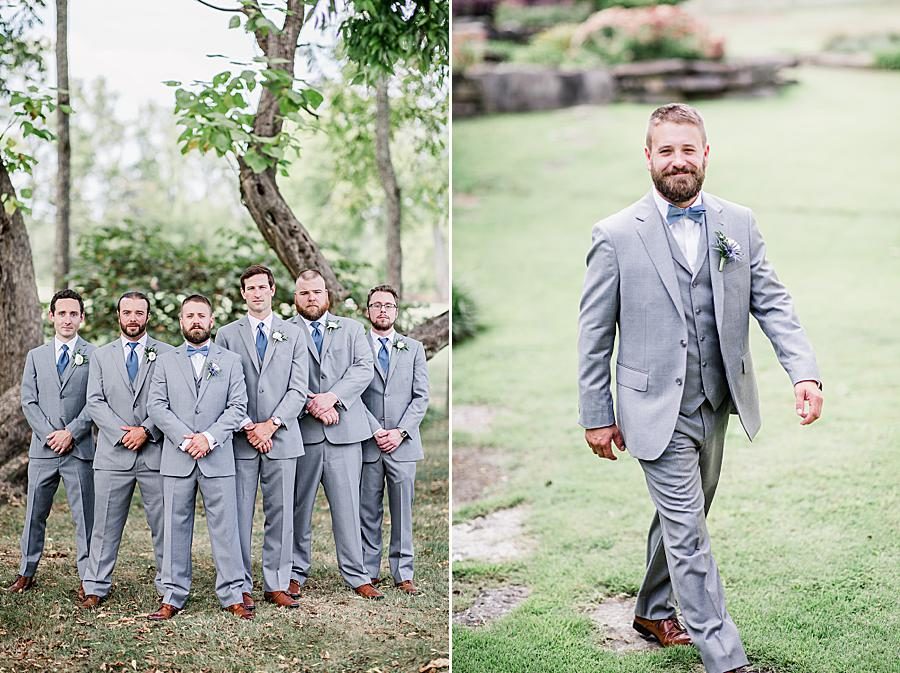 Groomsmen at this Marblegate Farm Wedding by Knoxville Wedding Photographer, Amanda May Photos.