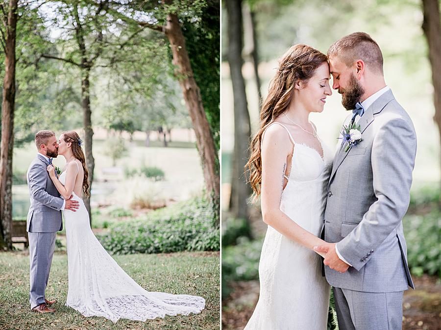 Kisses at this Marblegate Farm Wedding by Knoxville Wedding Photographer, Amanda May Photos.
