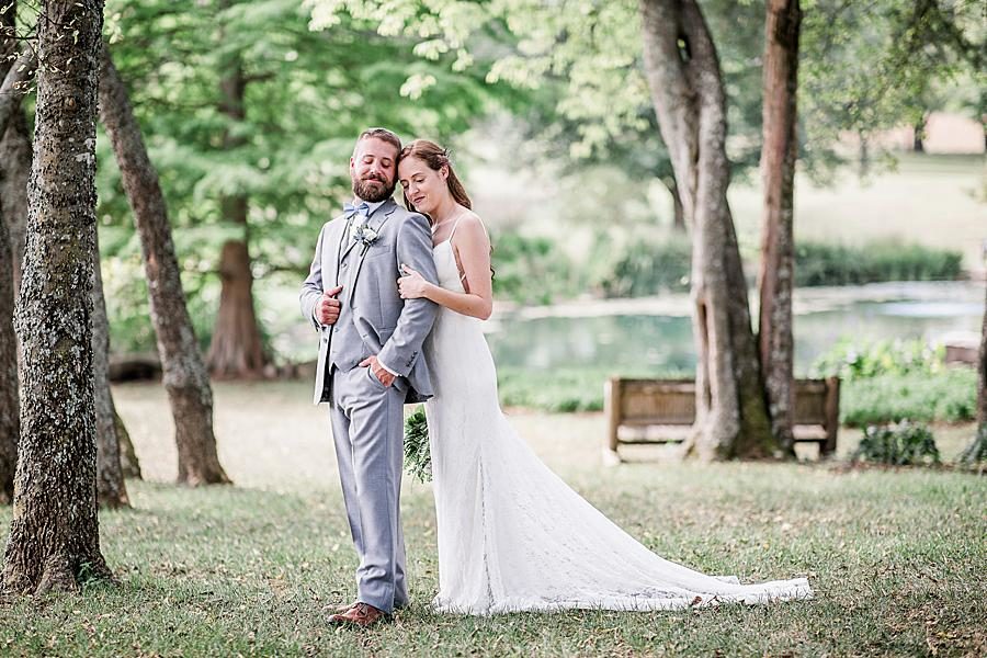 Bride behind groom at this Marblegate Farm Wedding by Knoxville Wedding Photographer, Amanda May Photos.