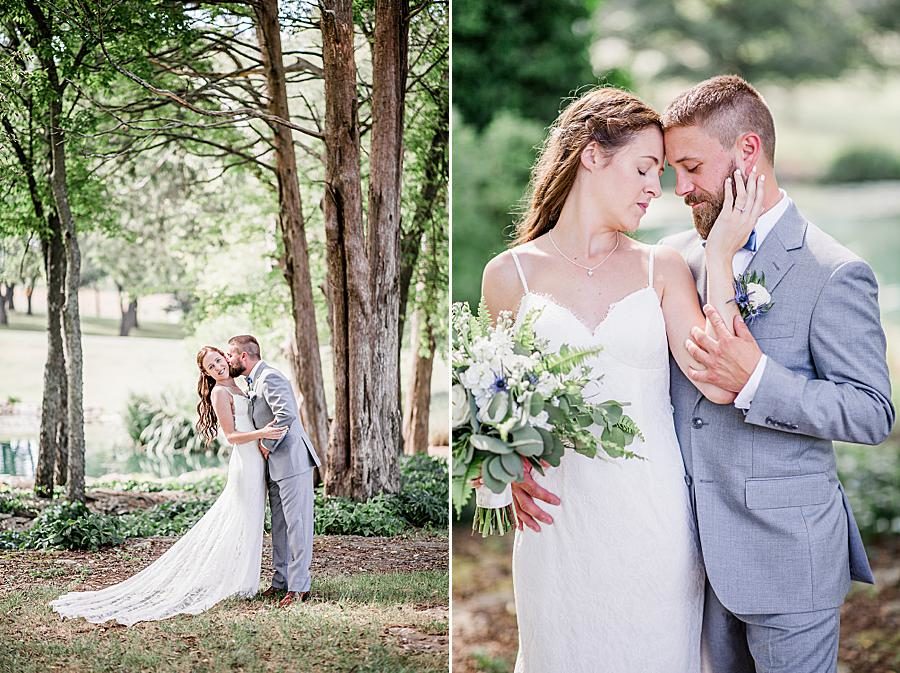 Hand on cheek at this Marblegate Farm Wedding by Knoxville Wedding Photographer, Amanda May Photos.
