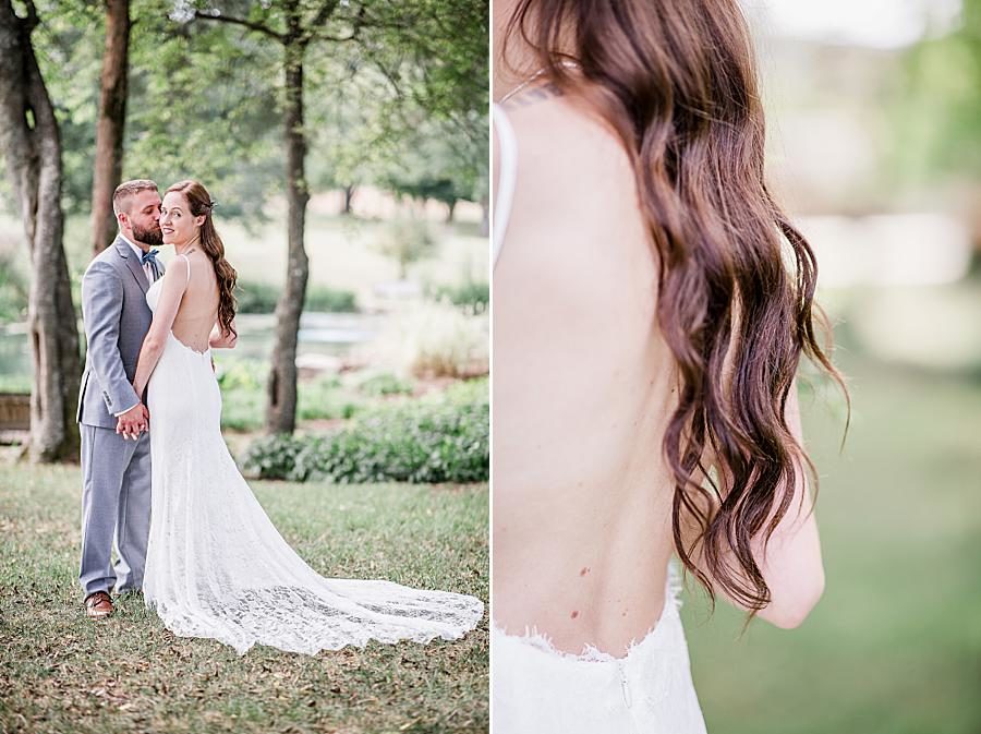 Bridal curls at this Marblegate Farm Wedding by Knoxville Wedding Photographer, Amanda May Photos.