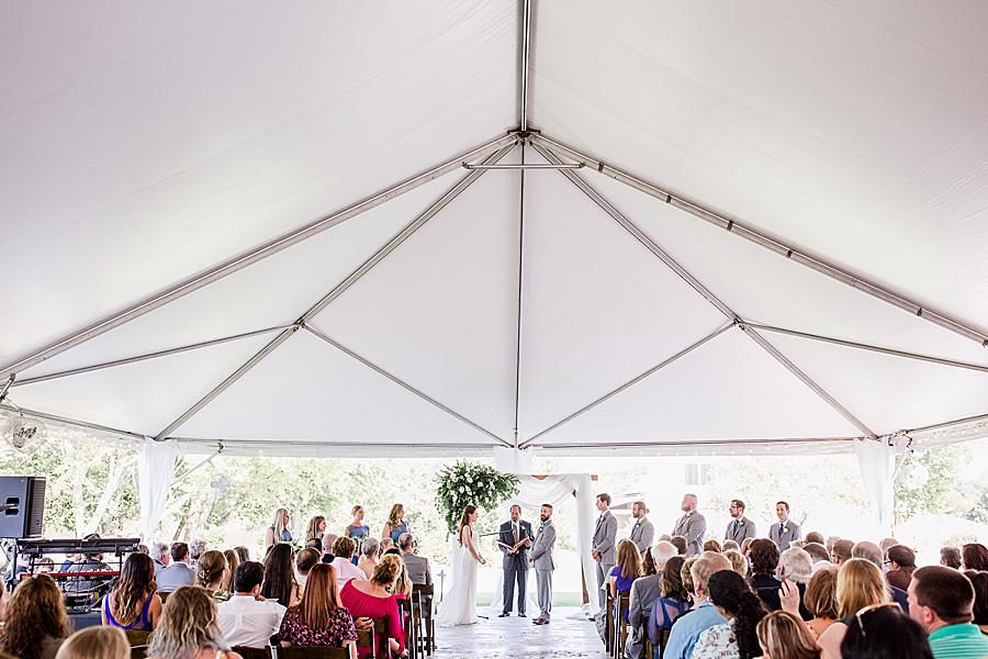 Tent wedding at this Marblegate Farm Wedding by Knoxville Wedding Photographer, Amanda May Photos.