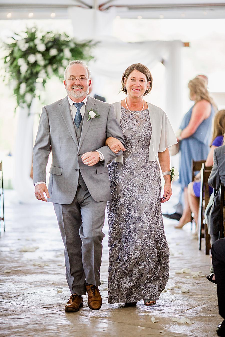 Gray outfits at this Marblegate Farm Wedding by Knoxville Wedding Photographer, Amanda May Photos.
