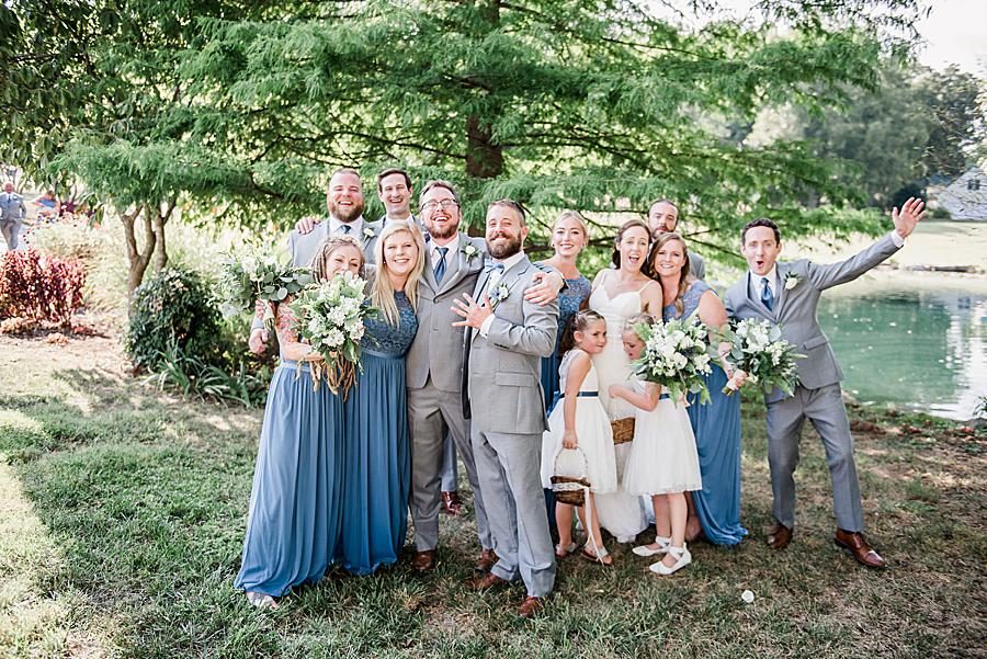 Bridal party at this Marblegate Farm Wedding by Knoxville Wedding Photographer, Amanda May Photos.