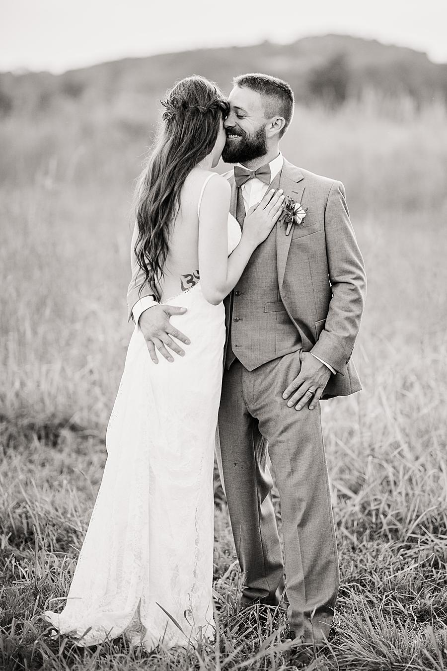 Black and white photo by Knoxville Wedding Photographer, Amanda May Photos.