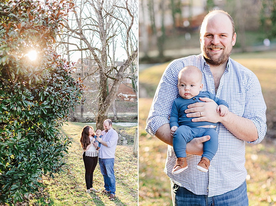 golden hour at Maryville 3 month session