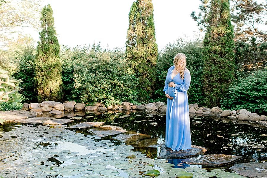 Lily pond at this Maternity Pictures by Knoxville Wedding Photographer, Amanda May Photos.