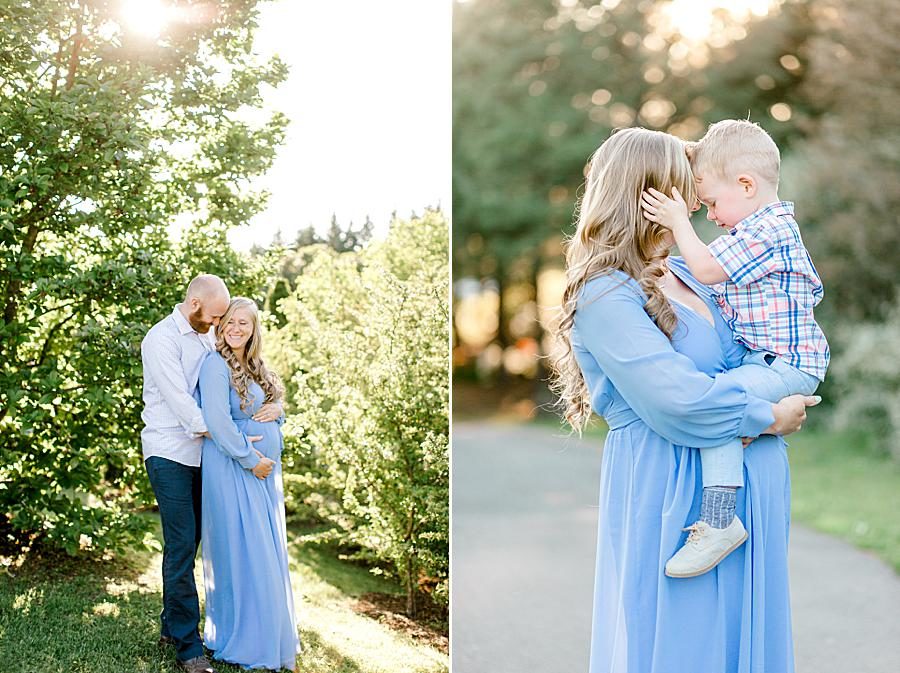 Foreheads together at this Maternity Pictures by Knoxville Wedding Photographer, Amanda May Photos.
