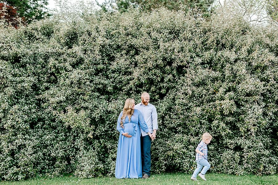 Running at this Maternity Pictures by Knoxville Wedding Photographer, Amanda May Photos.