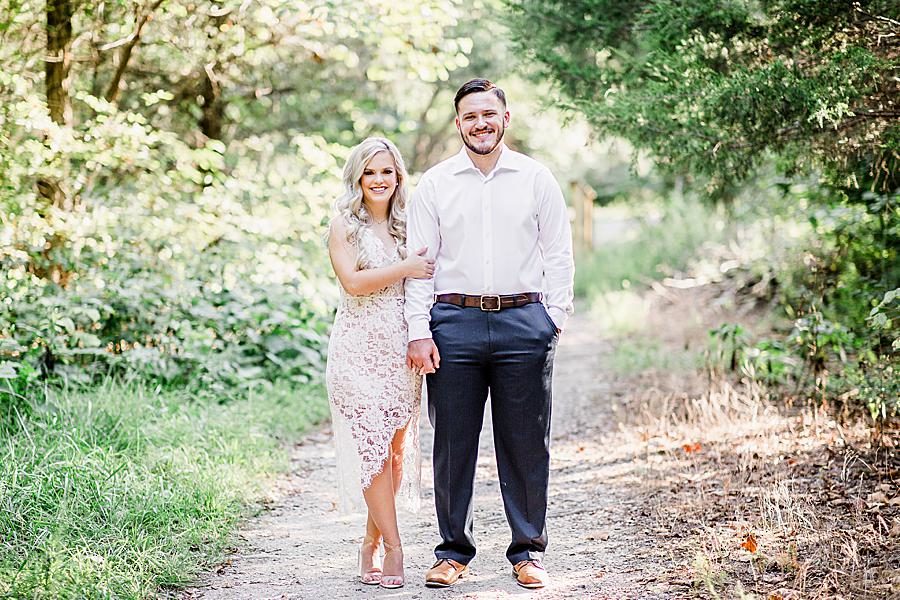 Holding hands at this Meads Quarry engagement by Knoxville Wedding Photographer, Amanda May Photos.