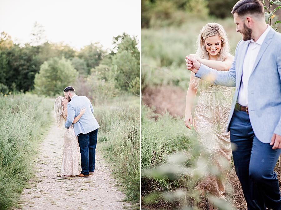 Gravel path at this Meads Quarry engagement by Knoxville Wedding Photographer, Amanda May Photos.