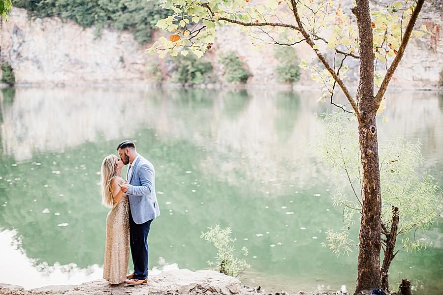 Green quarry water by Knoxville Wedding Photographer, Amanda May Photos.