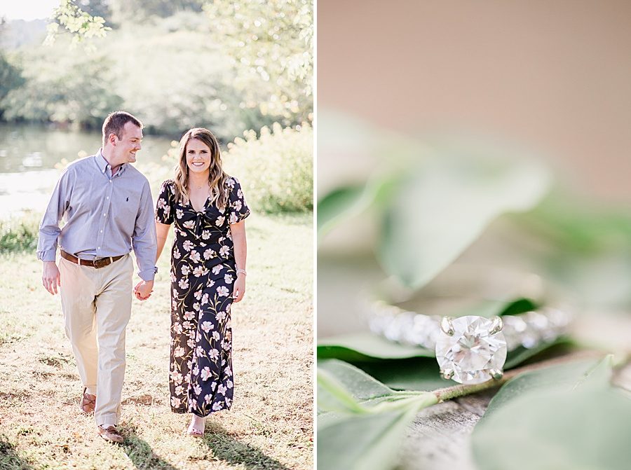 Engagement ring at this Melton Hill engagement session by Knoxville Wedding Photographer, Amanda May Photos.