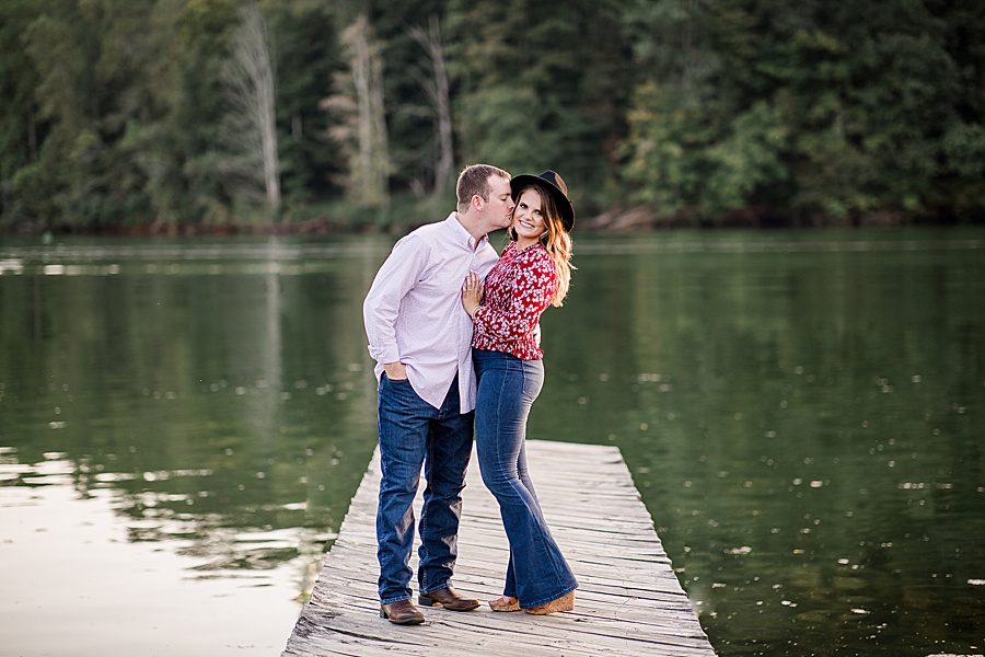 On a dock by Knoxville Wedding Photographer, Amanda May Photos.