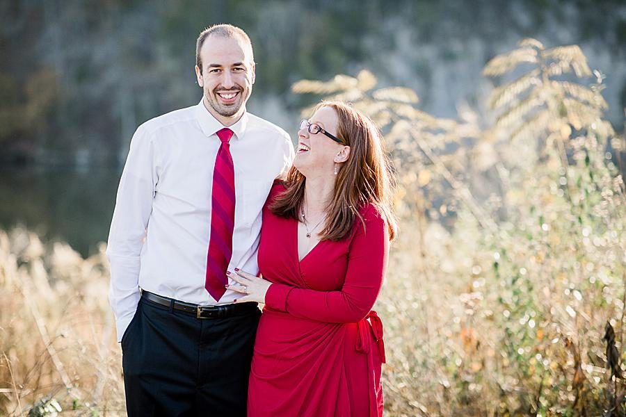 Red tie at this Melton Hill Park session by Knoxville Wedding Photographer, Amanda May Photos.