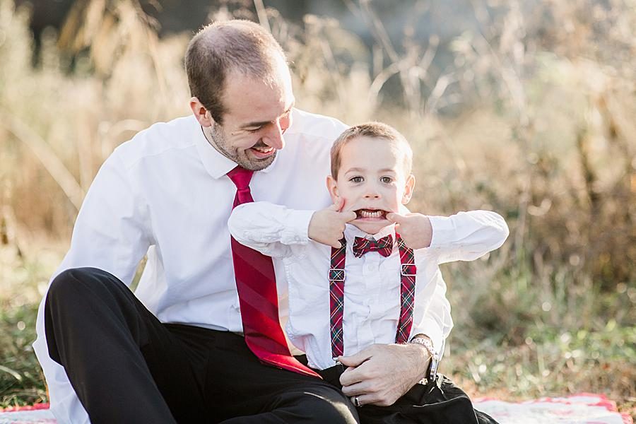 Silly face at this Melton Hill Park session by Knoxville Wedding Photographer, Amanda May Photos.