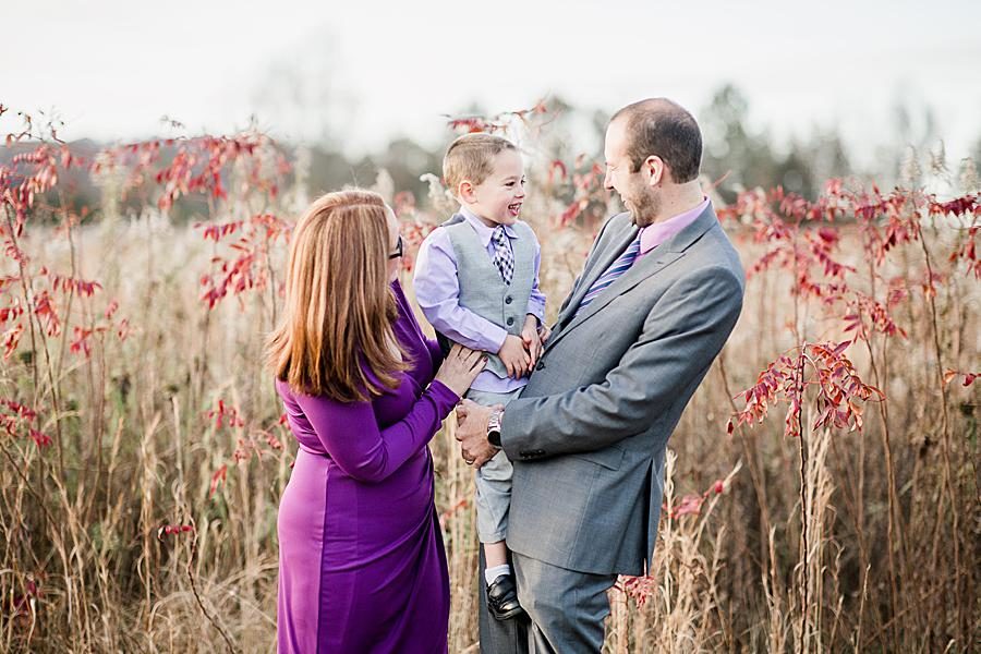Family of 3 by Knoxville Wedding Photographer, Amanda May Photos.