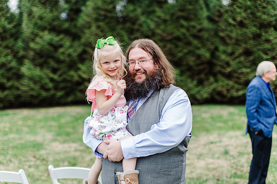 father and daughter at microwedding