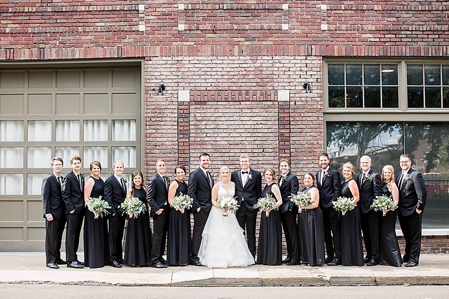 bridal party at the mill & mine