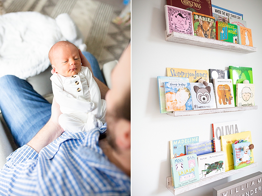 baby books at newborn session