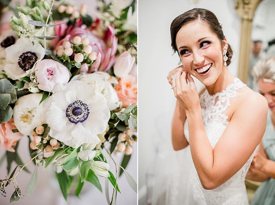 Bridal bouquet at this pavilion wedding by Knoxville Wedding Photographer, Amanda May Photos.