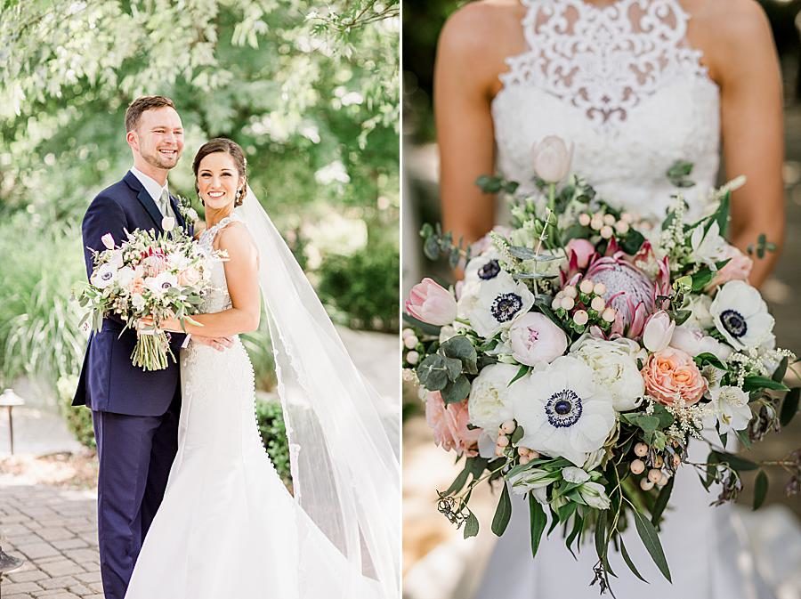 Bouquet detail at this pavilion wedding by Knoxville Wedding Photographer, Amanda May Photos.