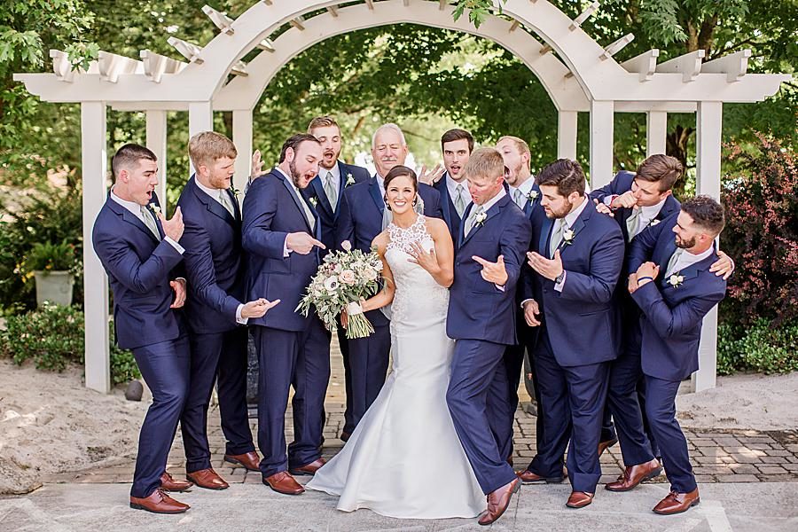 White trellis at this pavilion wedding by Knoxville Wedding Photographer, Amanda May Photos.