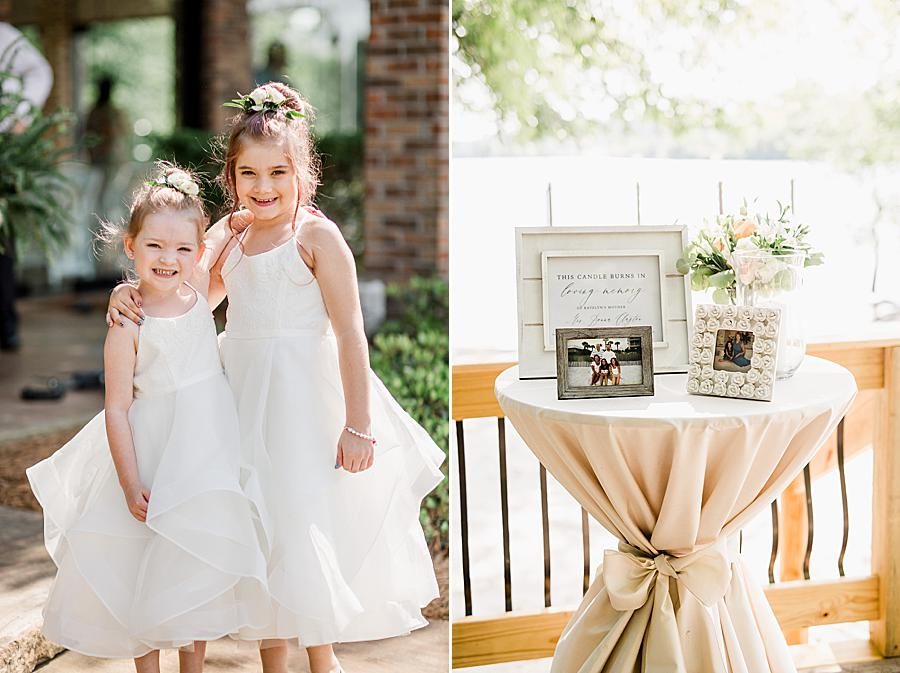 Flowergirl dresses at this pavilion wedding by Knoxville Wedding Photographer, Amanda May Photos.